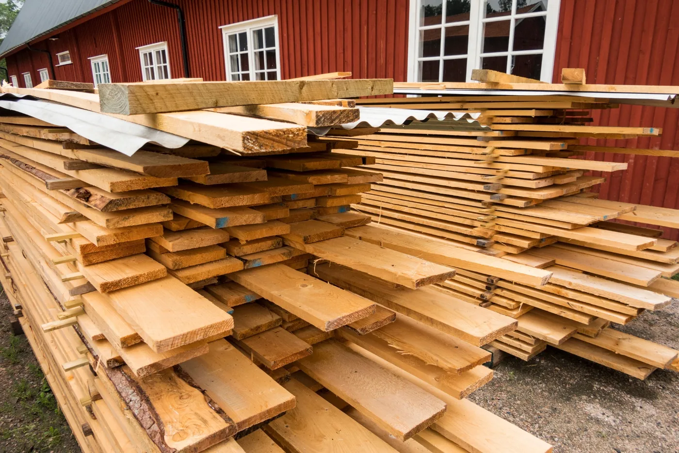 Sawn timber prepared for commercial construction use